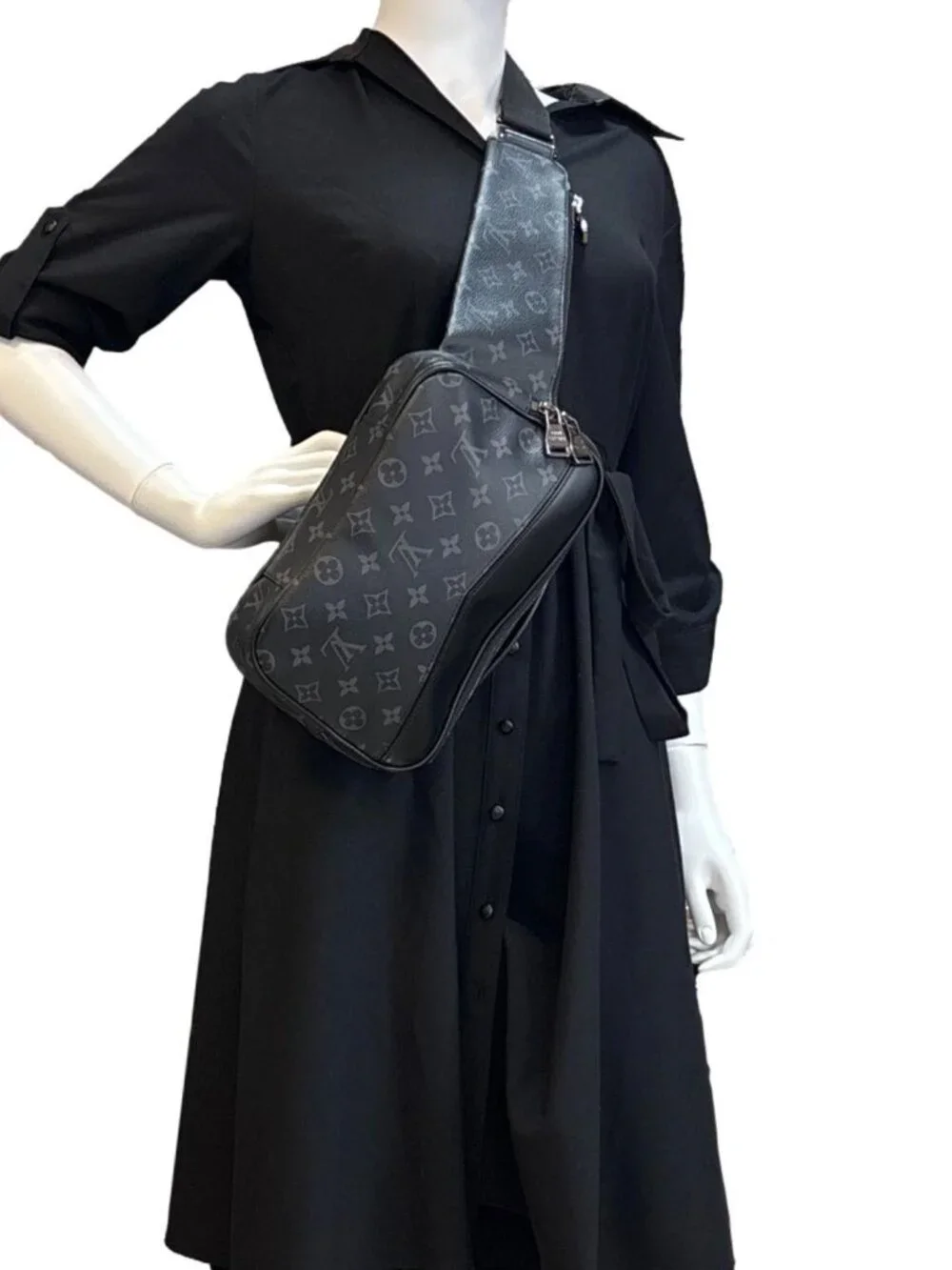 Louis Vuitton Explorer Monogram Eclipse Canvas Bumbag Black